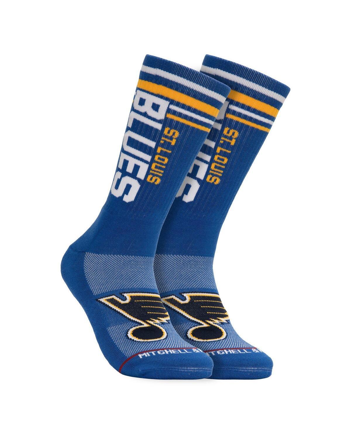 Mens Mitchell & Ness Blue St. Louis Blues Power Play Crew Socks Product Image