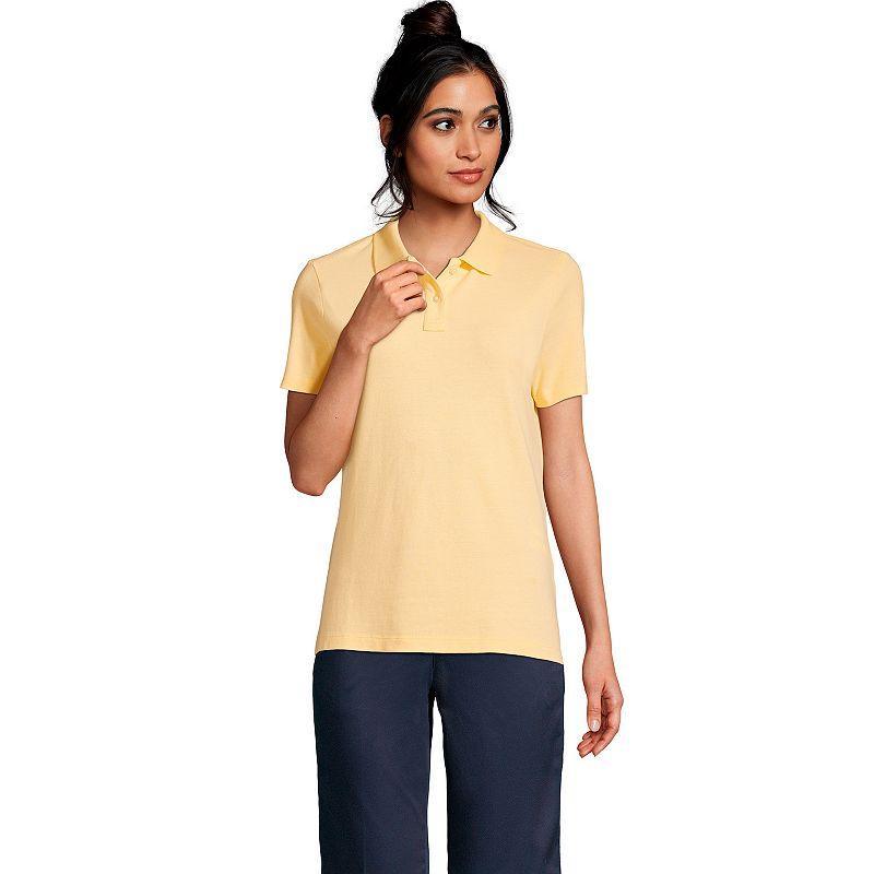 Women's Short Sleeve Feminine Fit Mesh Polo Shirt - Lands' End Product Image