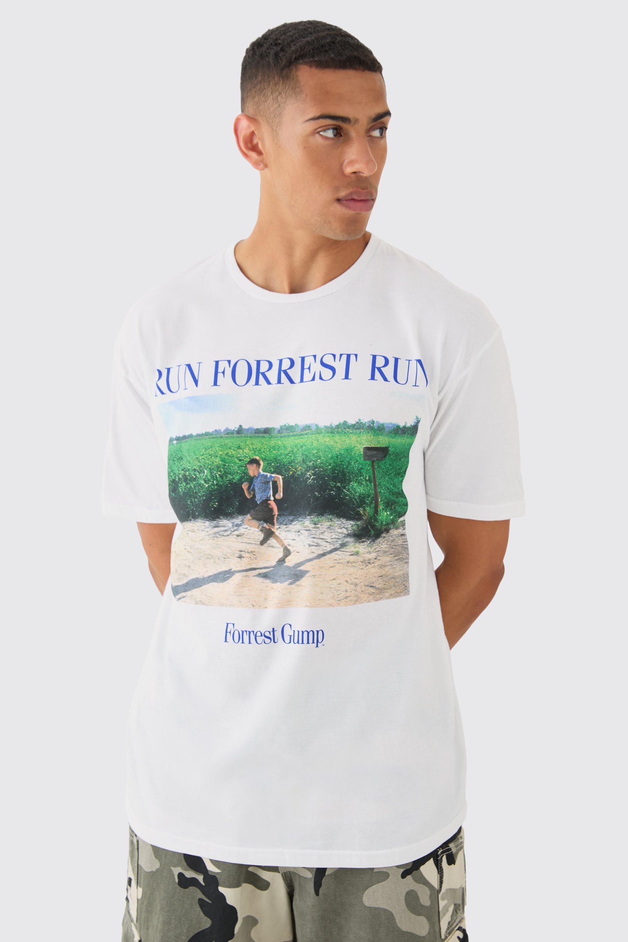 Mens White Oversized Forrest Gump License T-shirt, White Product Image