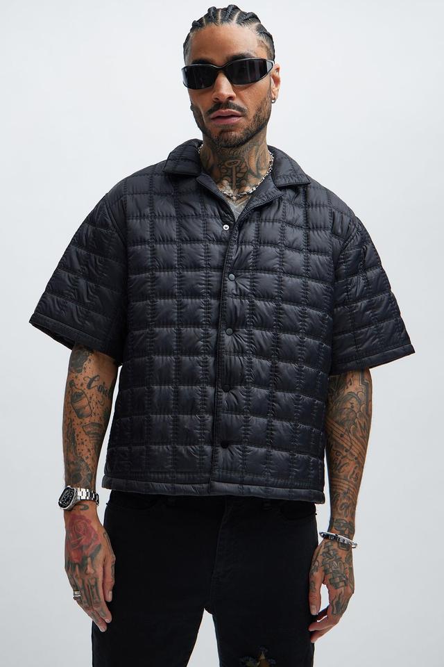 Othello Quilted Nylon Shirt - Black Product Image