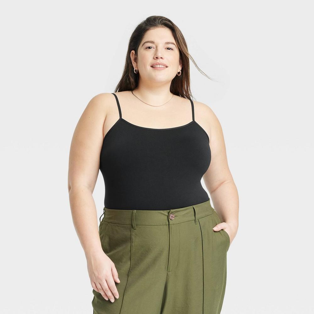 Womens Easy Seamless Cami - A New Day Black 1X Product Image