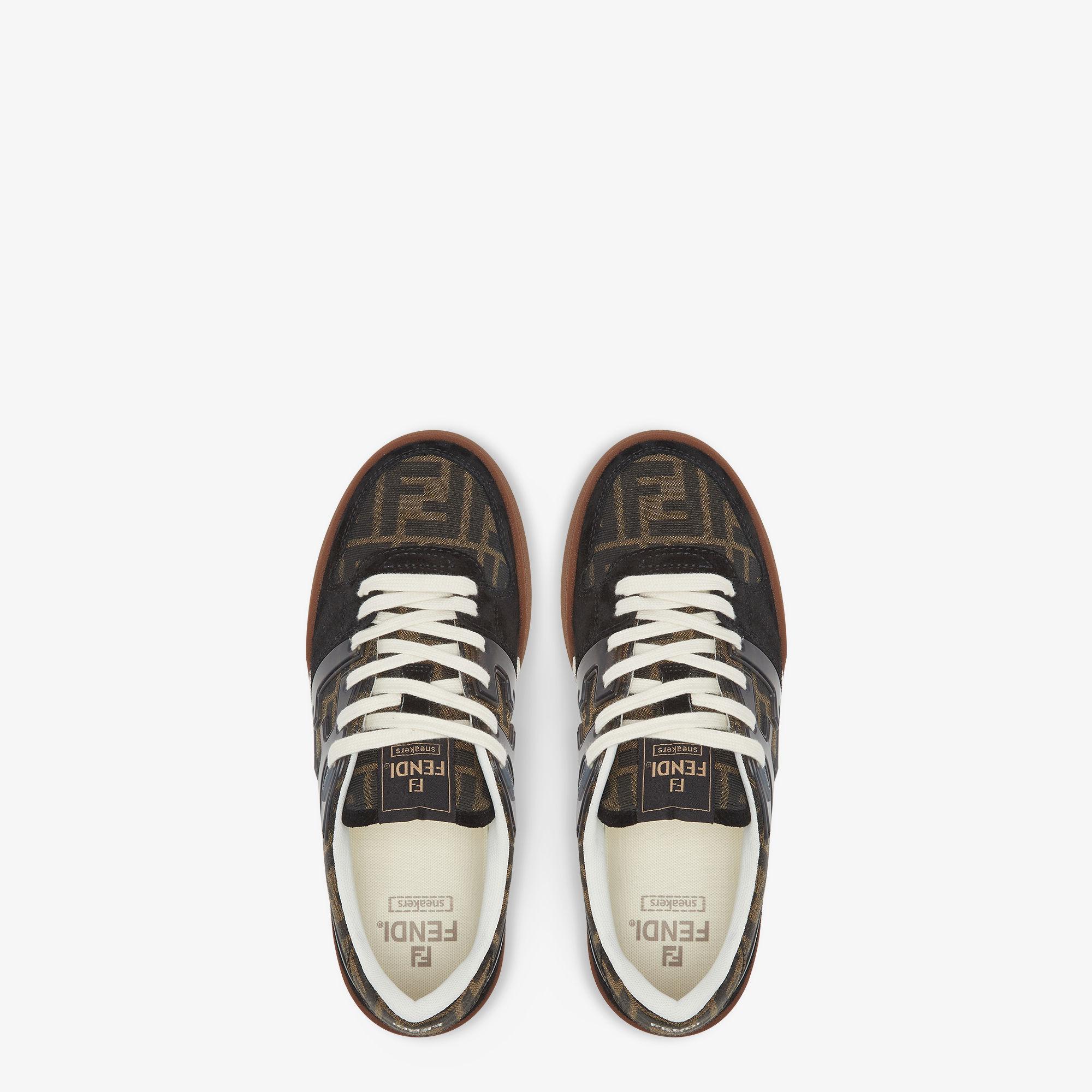 Fendi MatchCanvas low-tops with black suede Product Image