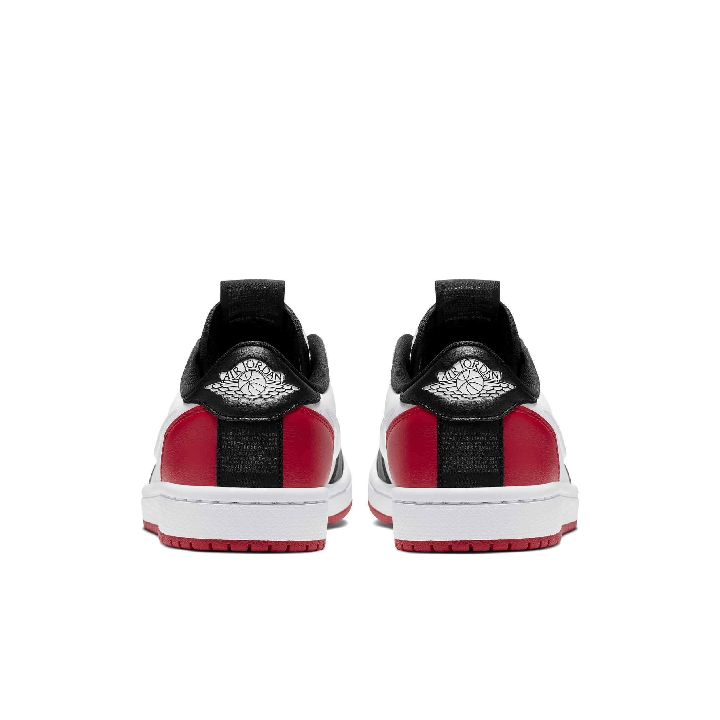 Jordan Womens Jordan Retro 1 Low Slip - Womens Basketball Shoes White/Black/Gym Red Product Image