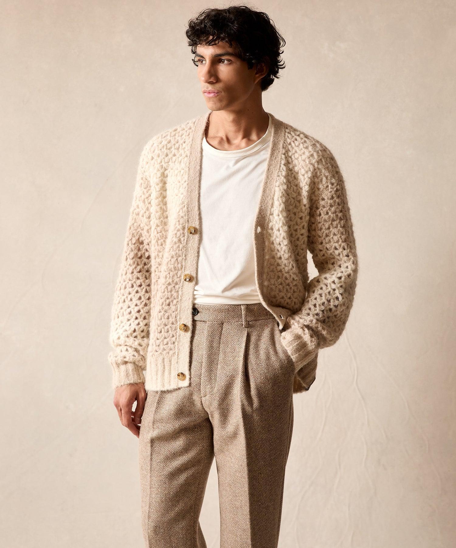 Open-Knit Ombre Cardigan in Bisque Product Image