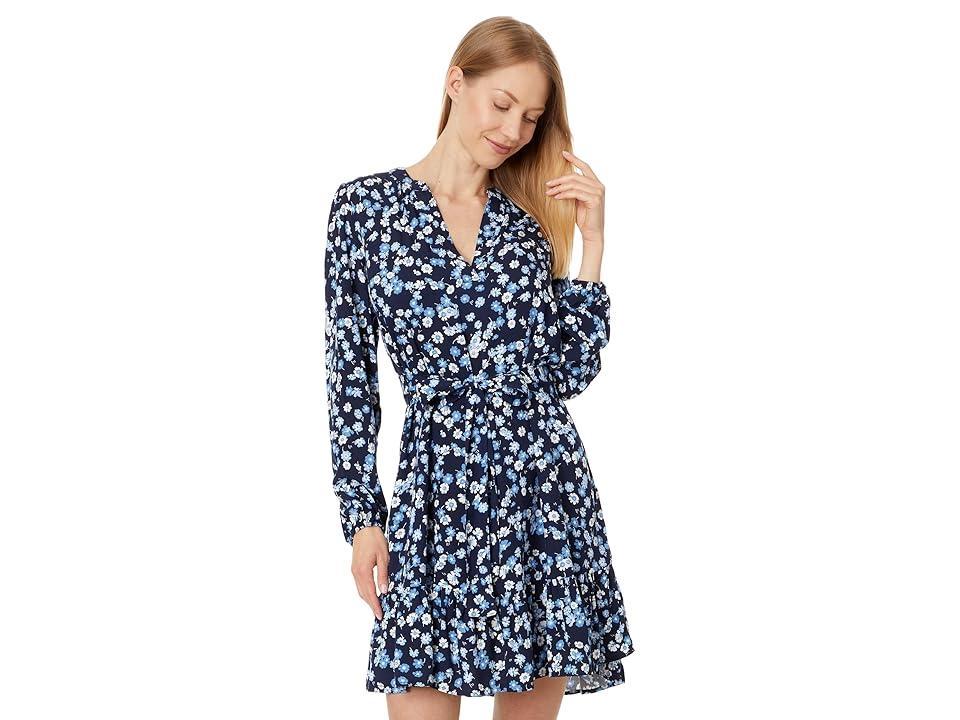 Tommy Hilfiger Carnation Band Collar Dress (Sky Captain Multi) Women's Dress Product Image