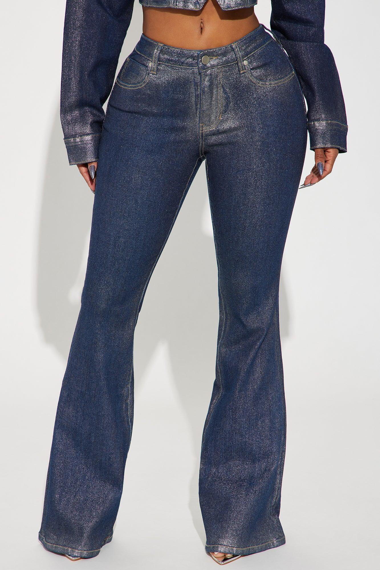 Like A Diamond Sparkle Bootcut Jeans - Dark Wash Product Image