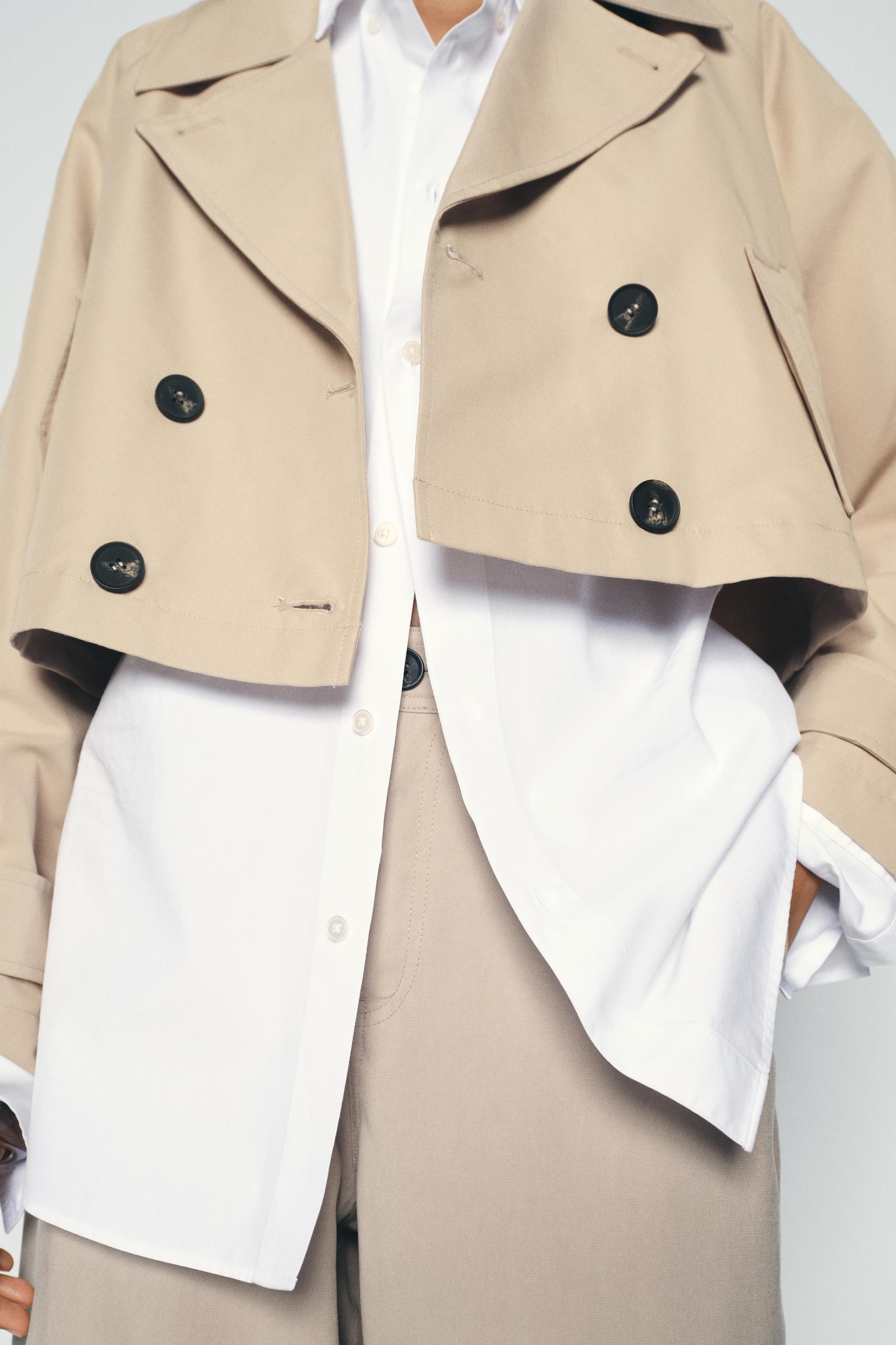 SHORT DOUBLE-BREASTED TRENCH COAT Product Image