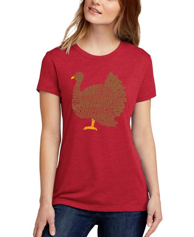 La Pop Art Womens Thanksgiving Premium Blend Word Art Short Sleeve T-shirt Product Image