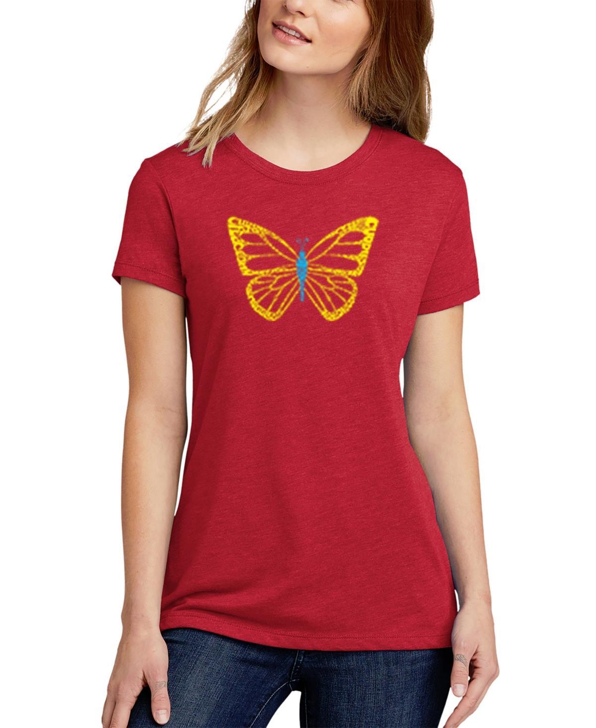 La Pop Art Womens Hummingbirds Premium Blend Word Art Short Sleeve T-shirt Product Image