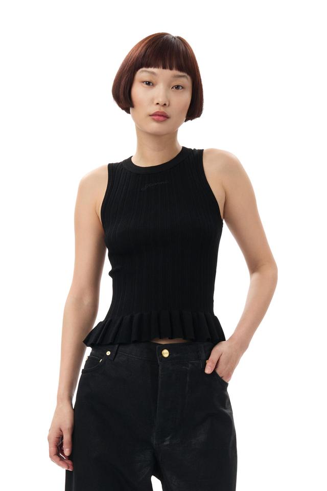 Black Rib Tank Top Product Image