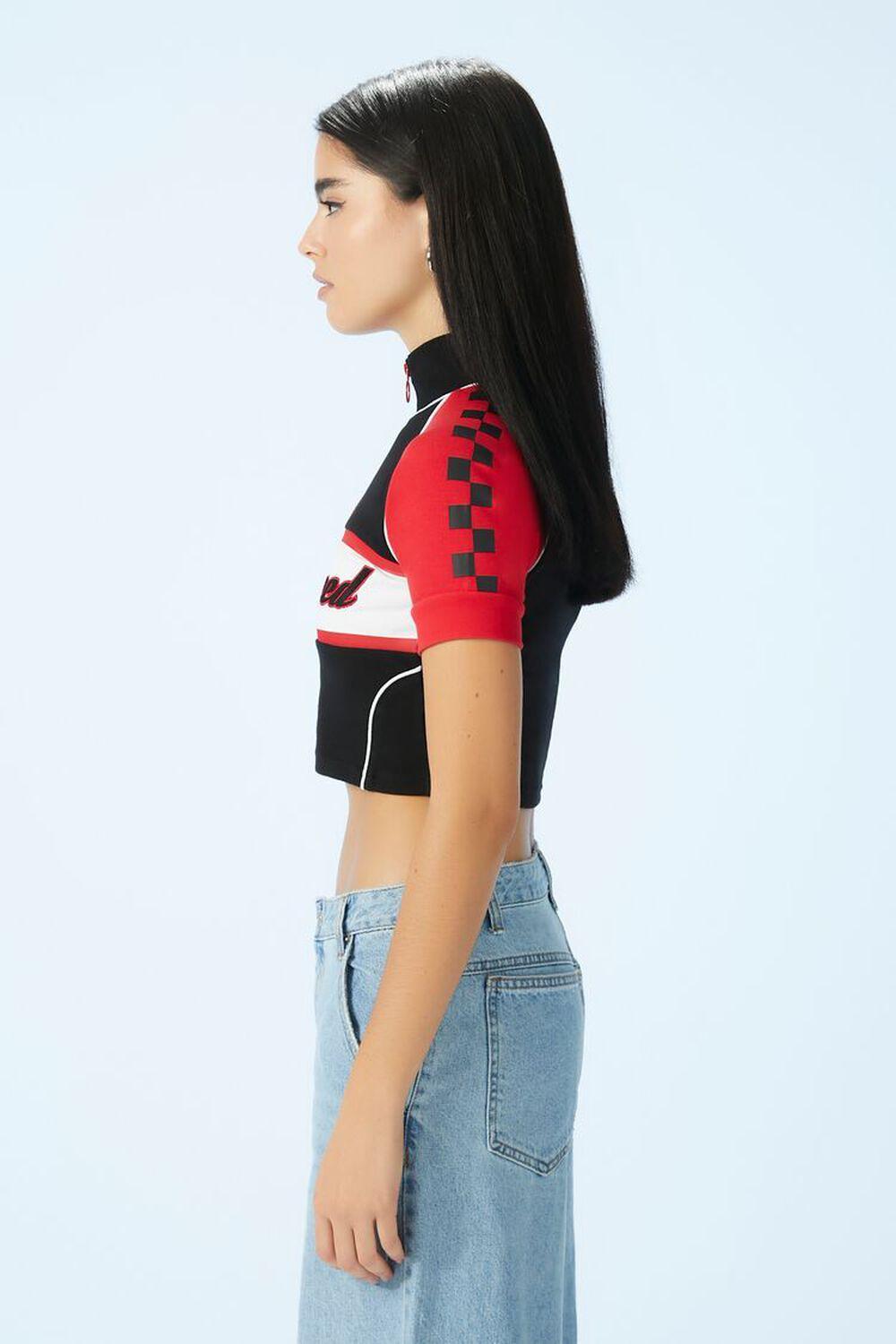 Cropped High Speed Half-Zip Tee | Forever 21 Product Image