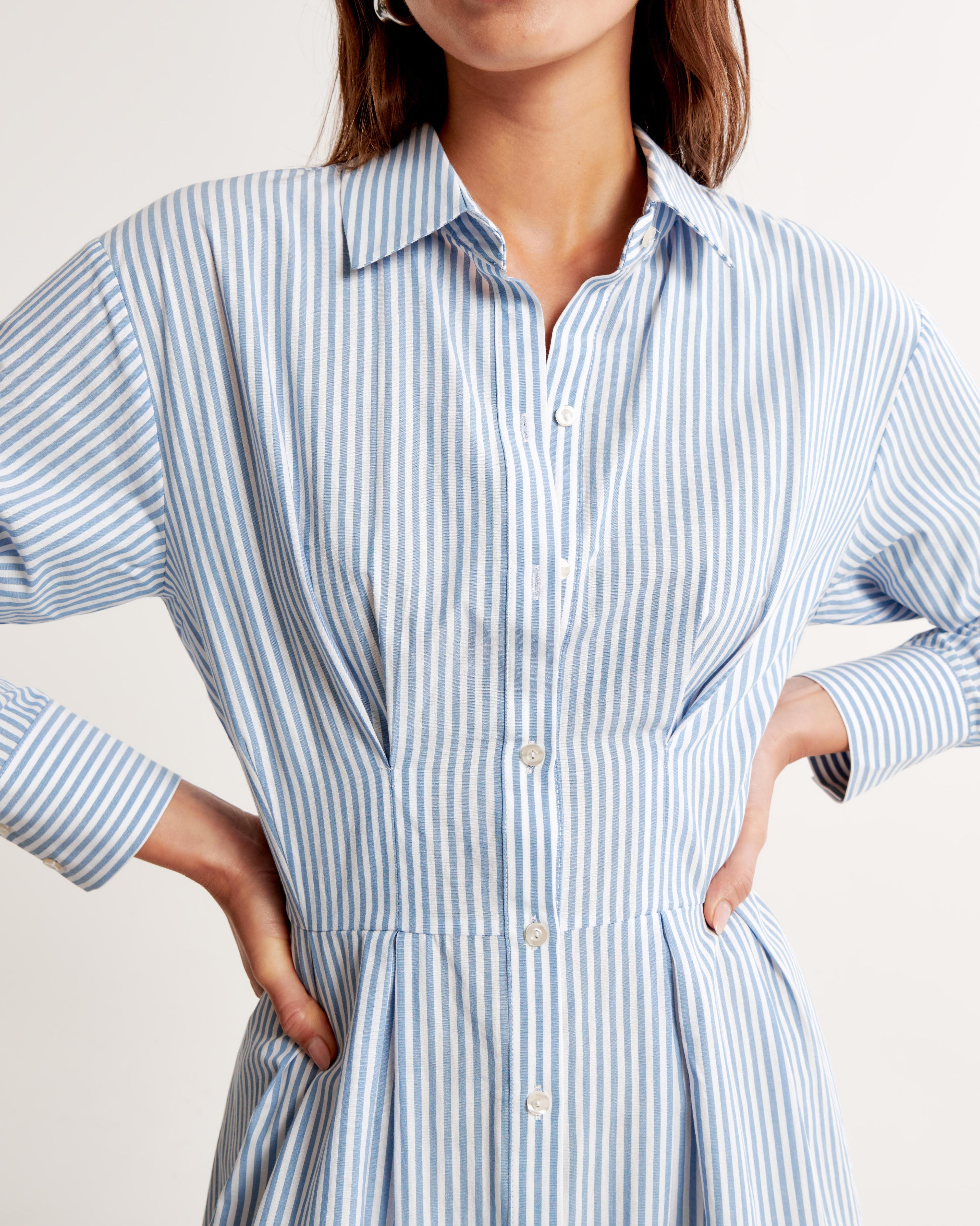 Long-Sleeve Poplin Shirt Dress Product Image