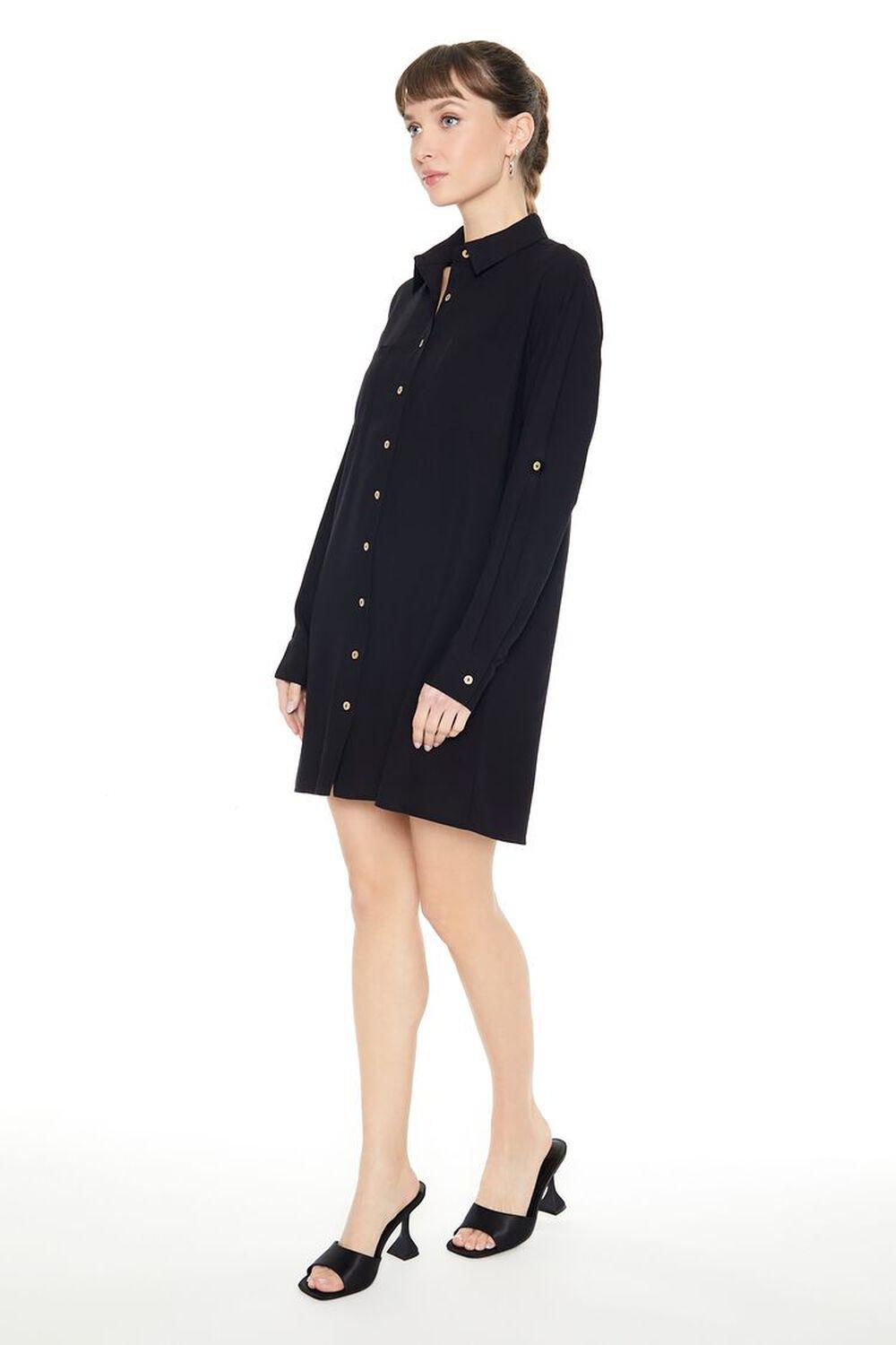 Drop-Sleeve Shift Shirt Dress | Forever 21 Product Image