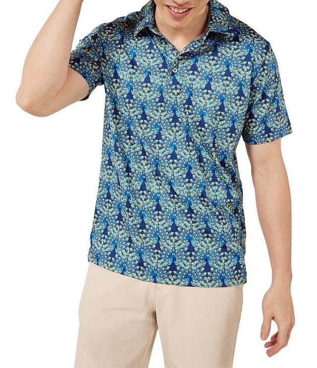 Chubbies Fan Out Short Sleeve Printed Performance Polo Shirt Product Image