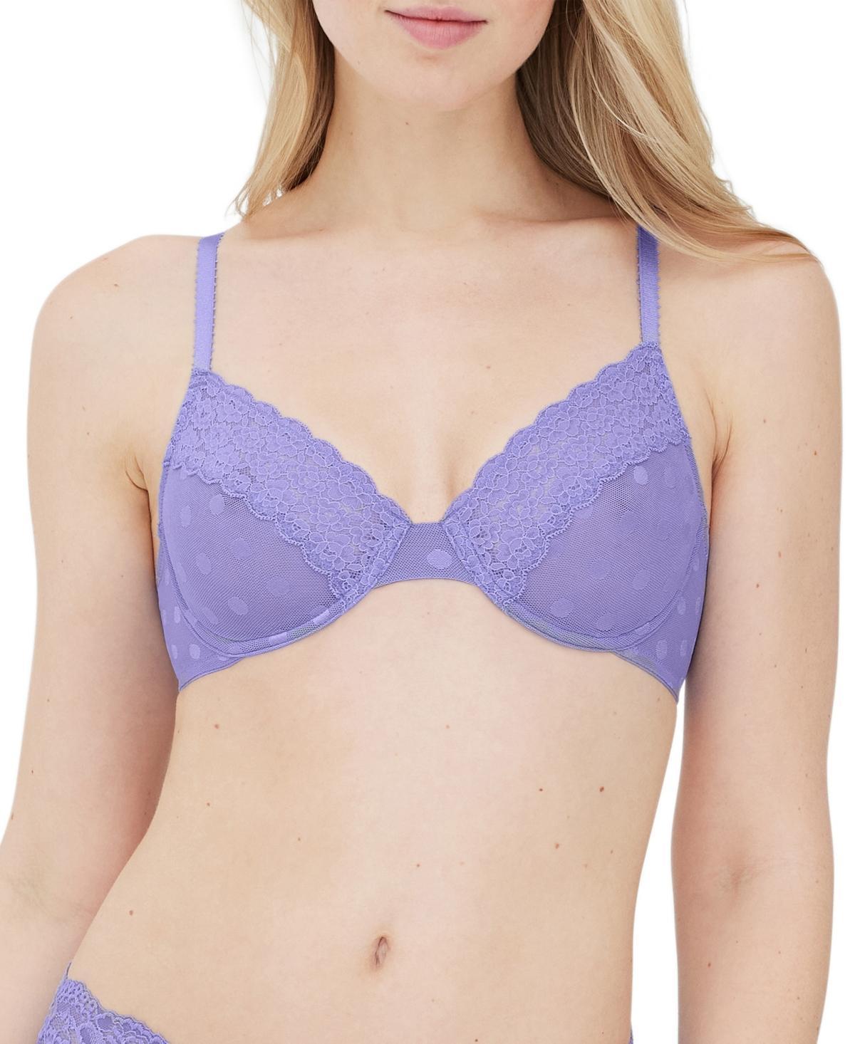 Womens Dare Dot Lace Unlined Underwire Bra with Lace Product Image