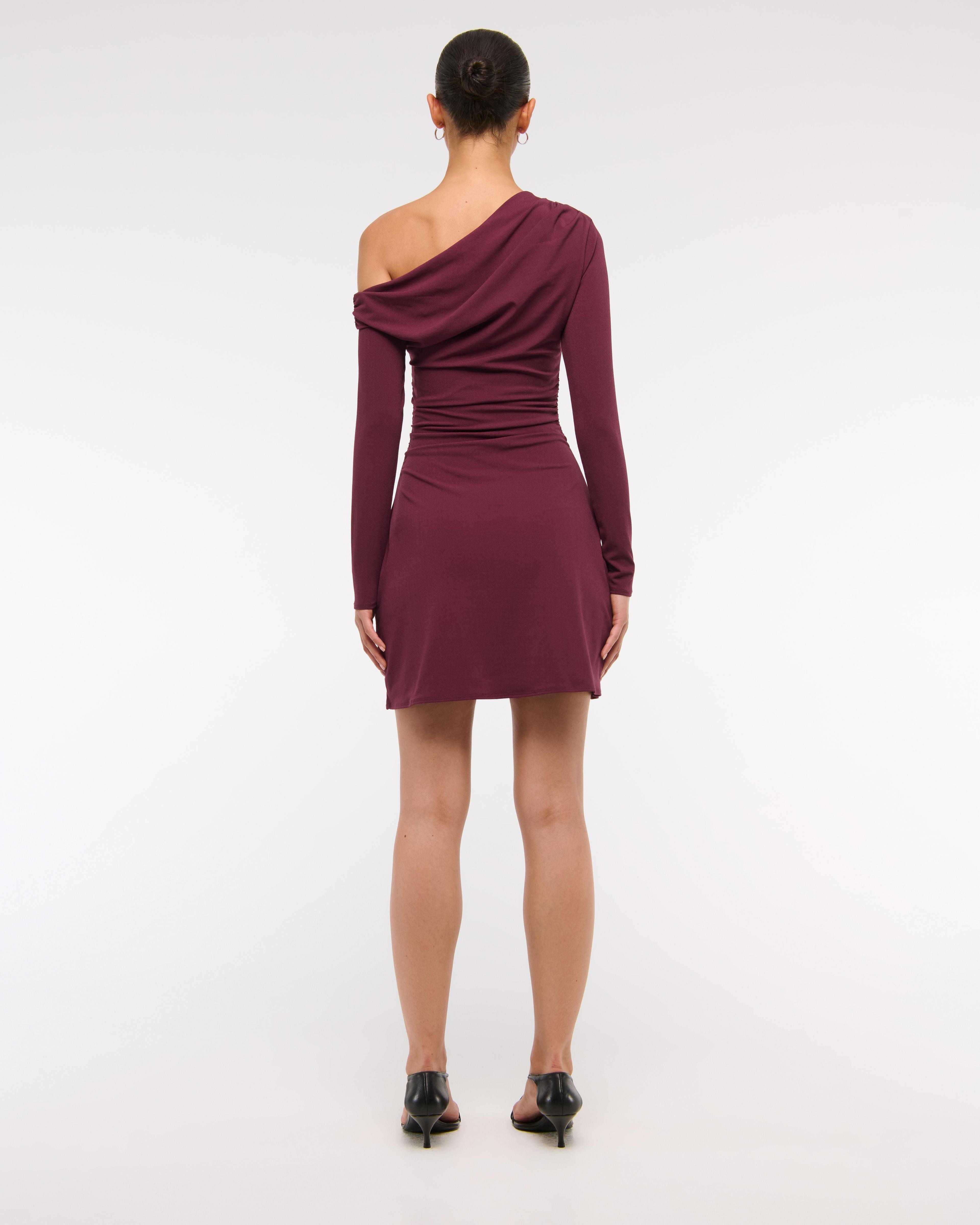 One-Shoulder Knit Mini Dress Product Image