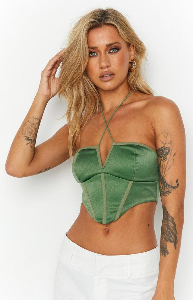 Elizybeth Green Corset Top Product Image