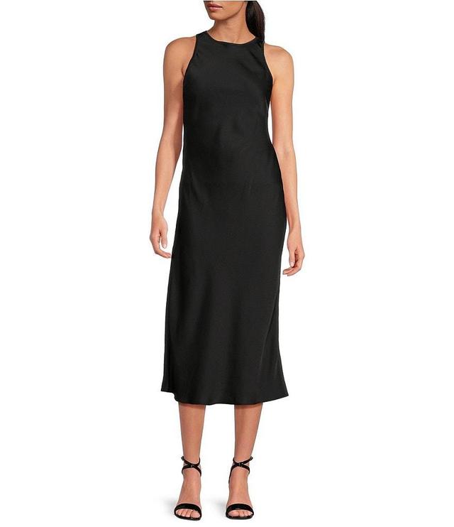 Gianni Bini Fiona Satin Scoop Neck Sleeveless Slip Midi Dress Product Image