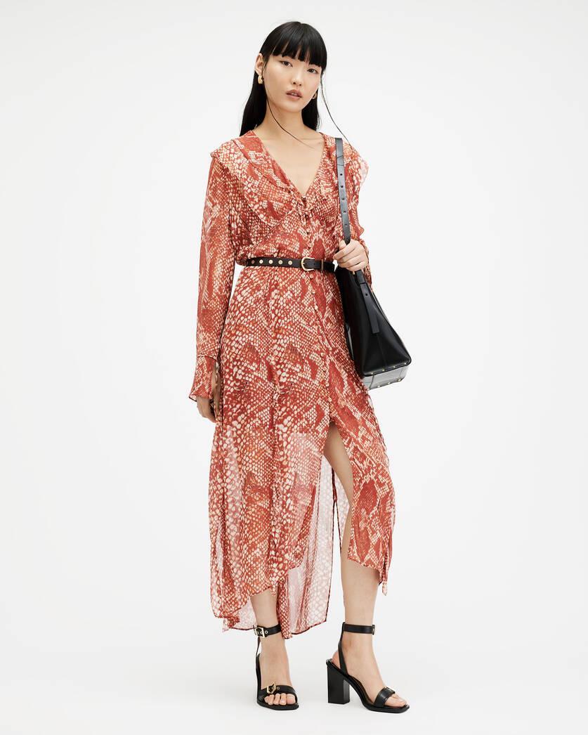 Liana Waimea Print V-Neck Maxi Dress Product Image