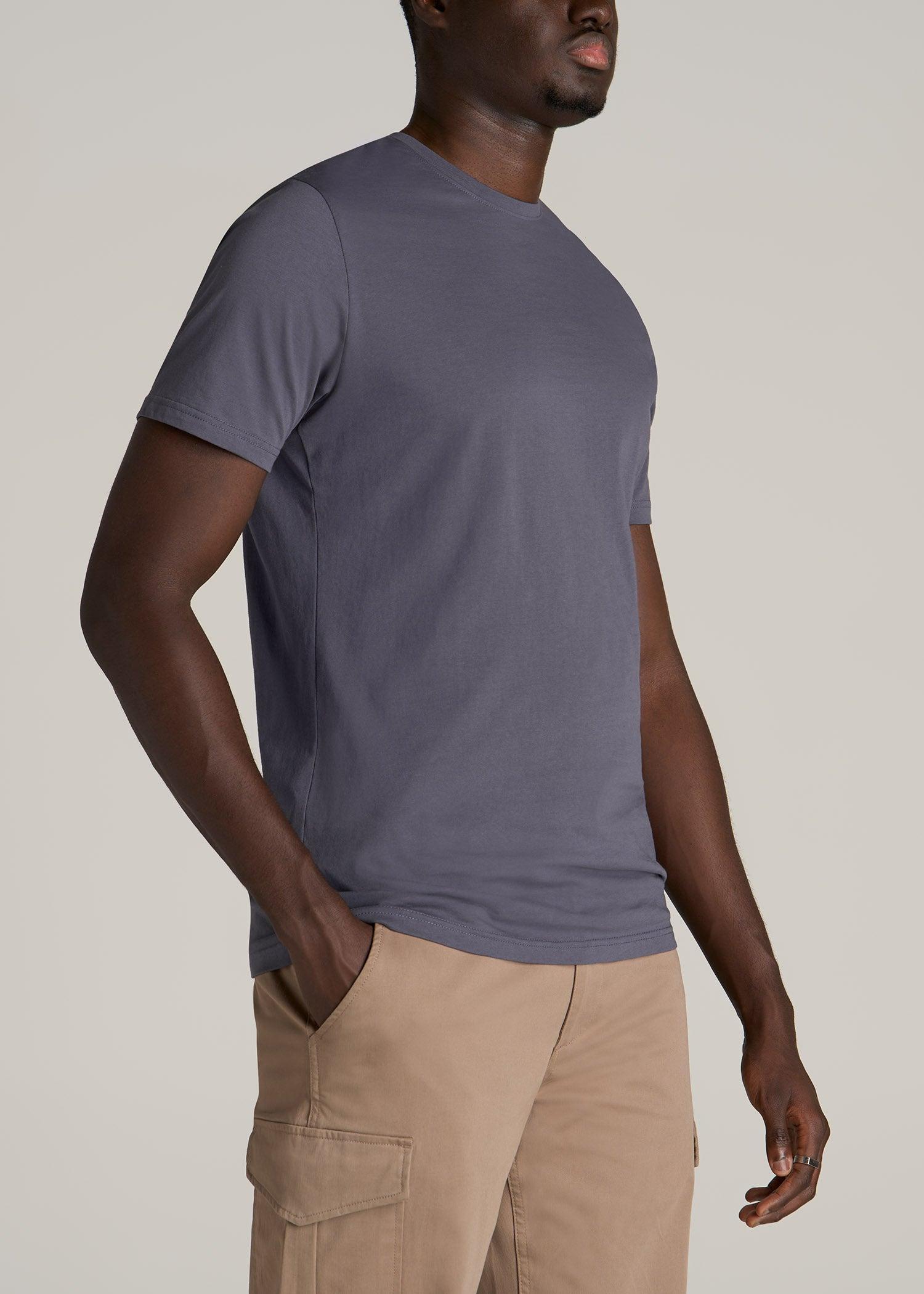 The Everyday REGULAR-FIT Crewneck Tall Men's T-Shirt in Grey Blue Product Image