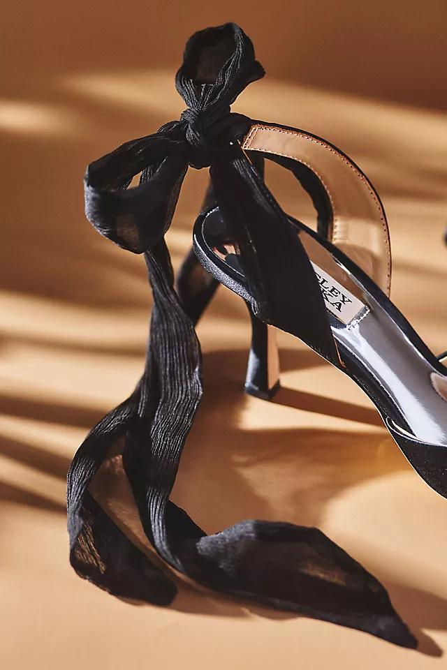 Badgley Mischka Blaze Satin Bow Stiletto Heels Product Image