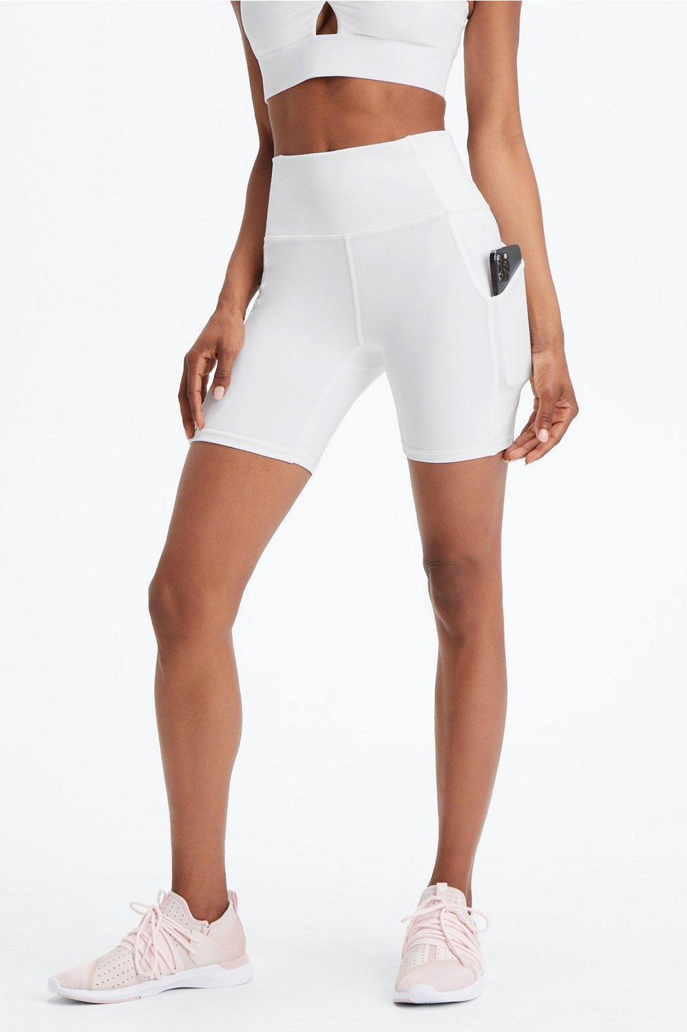 Fabletics Oasis High-Waisted 6 Short Womens white Size XXL Product Image