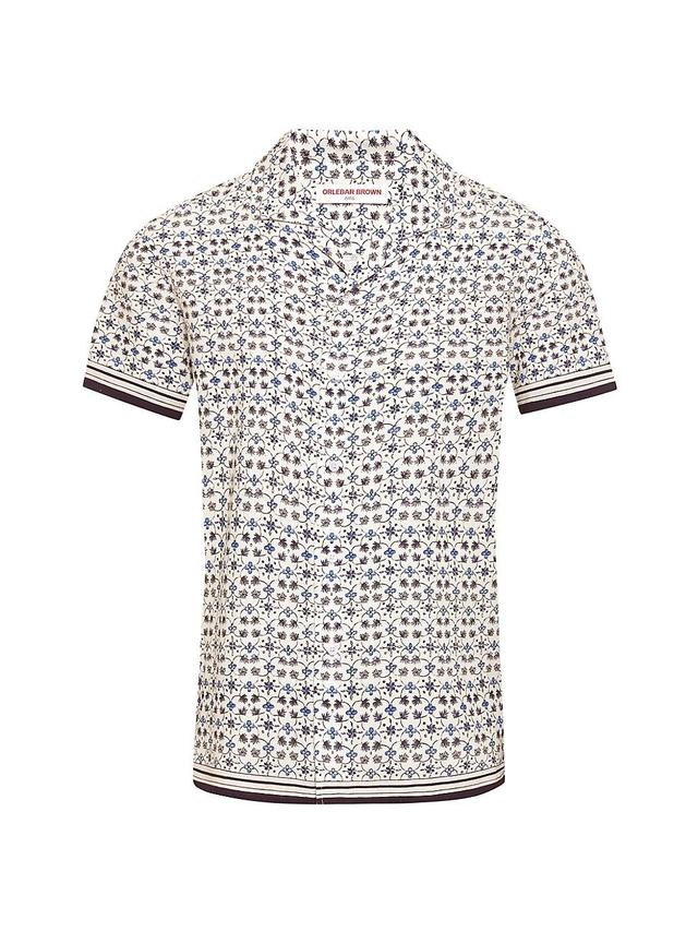 Mens Hibbert Floral Linen & Cotton-Blend Camp Shirt Product Image