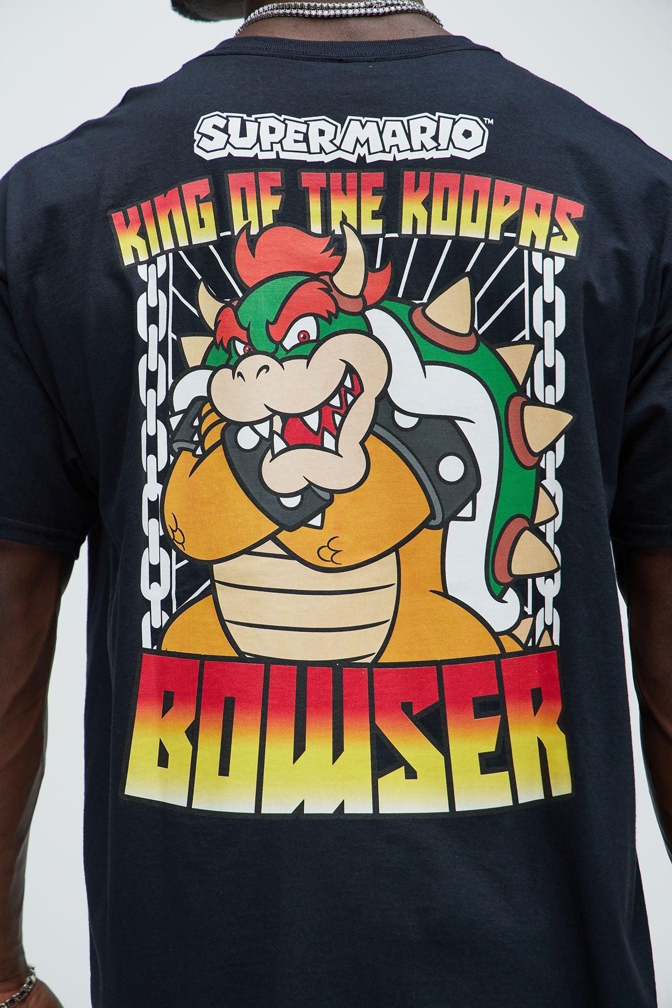 Super Mario Bowser Oversized Short Sleeve Tee - Black Product Image