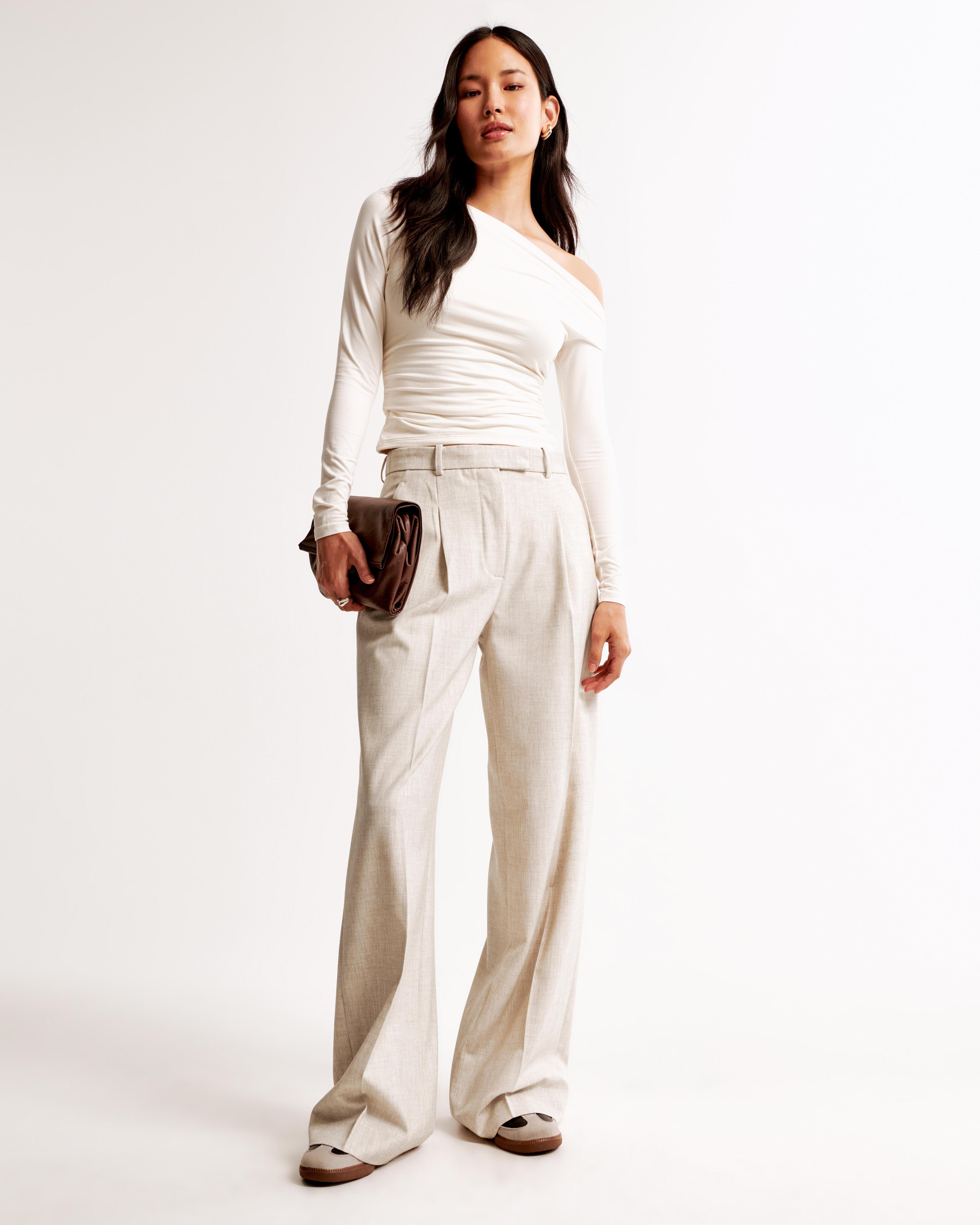 A&F Harper Tailored Wide Leg Pant Product Image