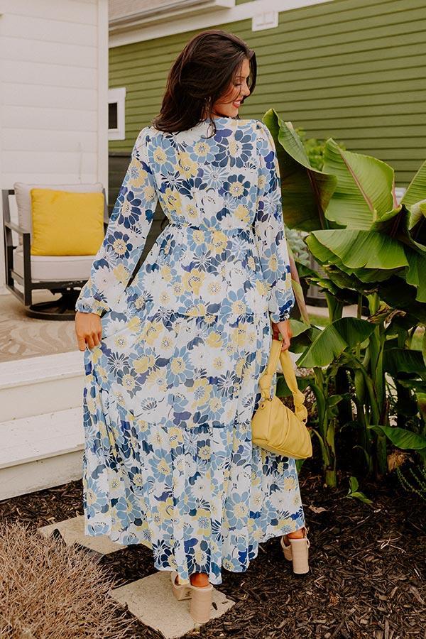 Seas The Moment Floral Maxi in Sky Blue Product Image