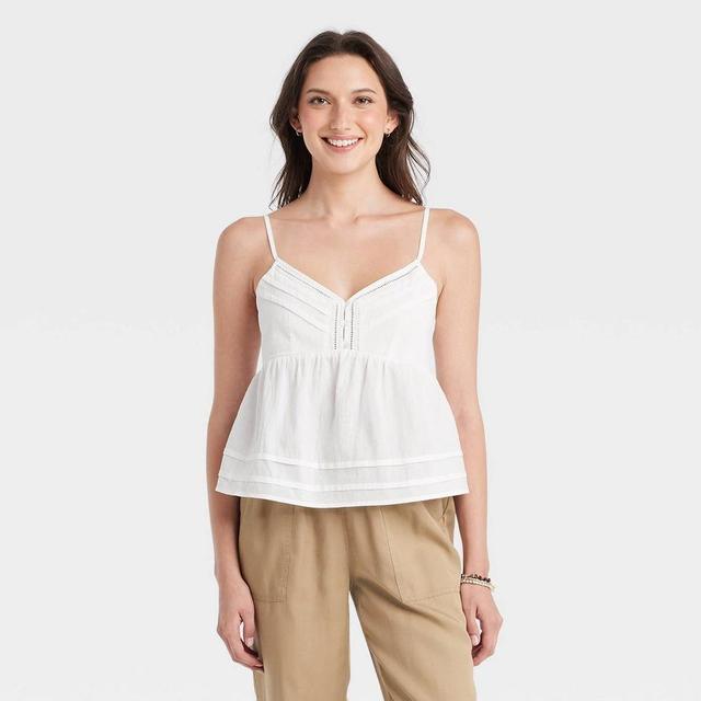 Womens Peplum Tank Top - Universal Thread White Product Image