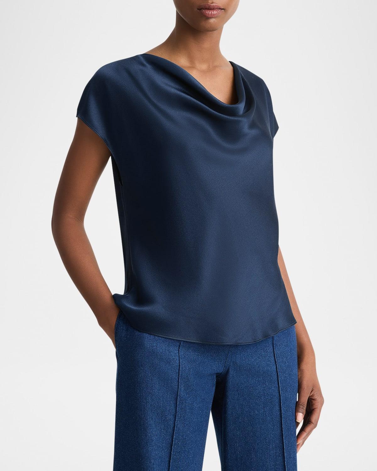 Vince Cowl Neck Silk Blouse Product Image