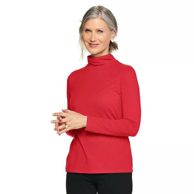 Womens Croft & Barrow Essential Long-Sleeve Mockneck Top Product Image