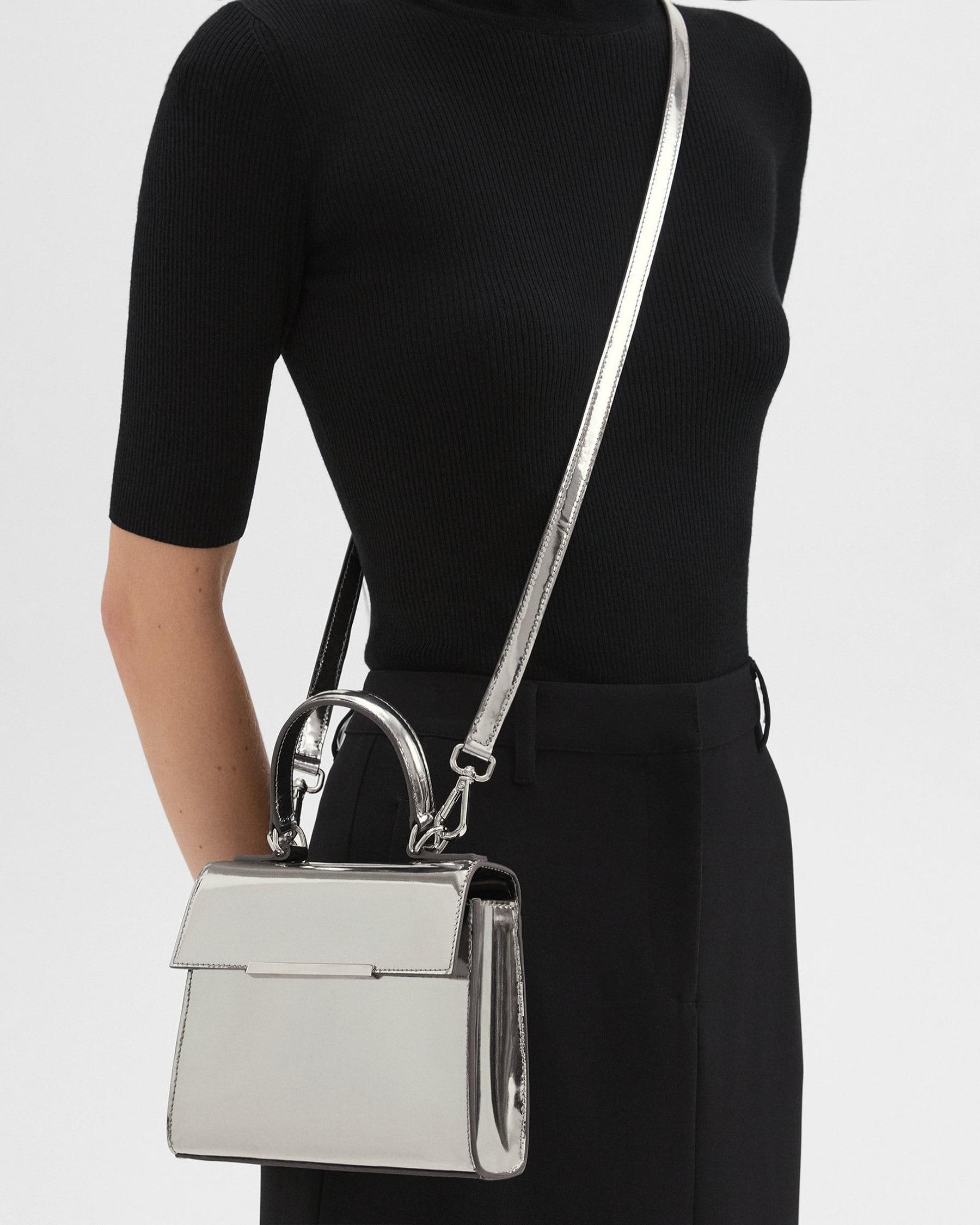 Small Top Handle Bag in Metallic Leather Product Image