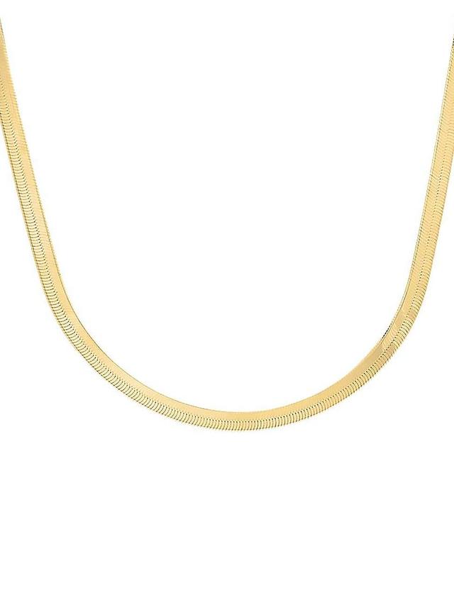 Womens 14K Yellow Gold Herringbone-Chain Necklace Product Image