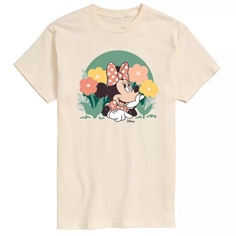 Disneys Minnie Mouse Mens Flowers Graphic Tee Product Image