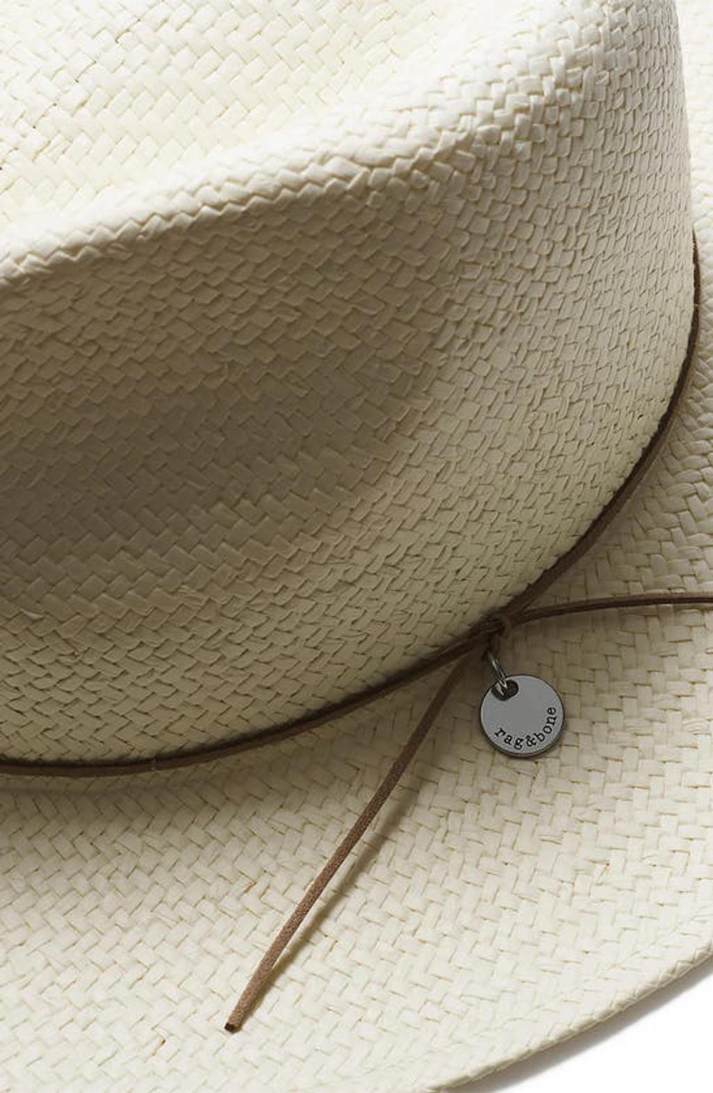 Packable Straw Fedora In Ivory Product Image