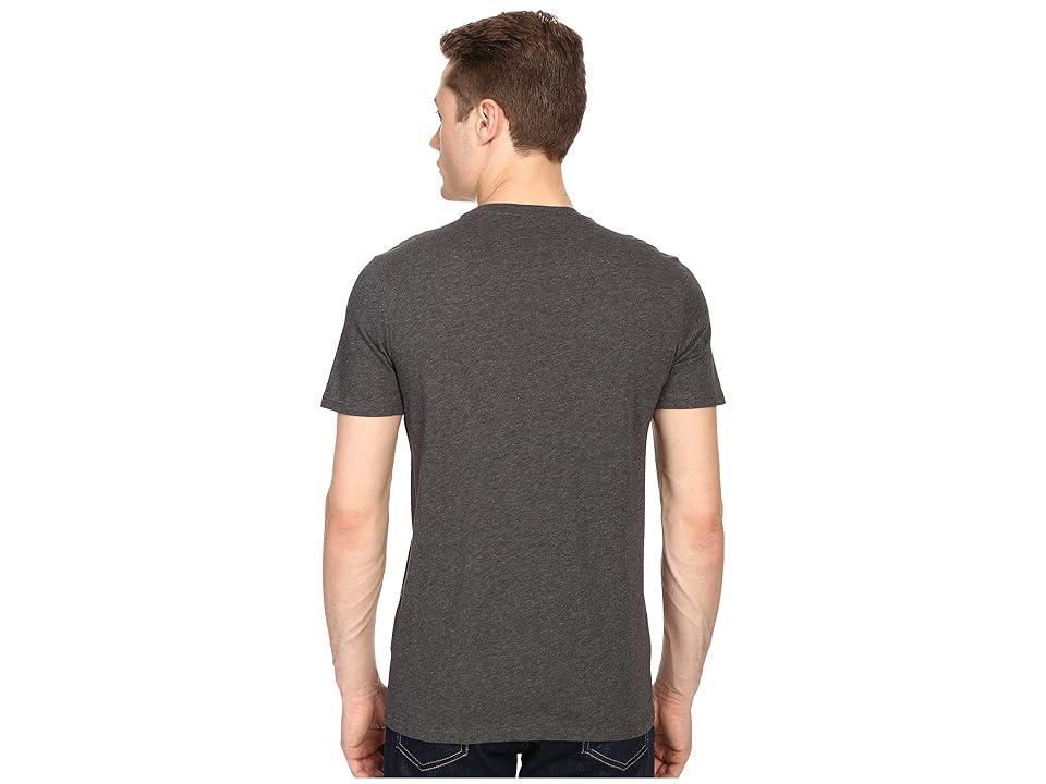 Vince Short Sleeve Pima Cotton Crew Neck Shirt (Heather Carbon) Men's Short Sleeve Pullover Product Image