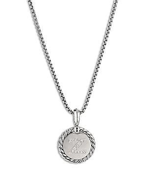 Womens Initial Charm with Pav Diamonds Product Image