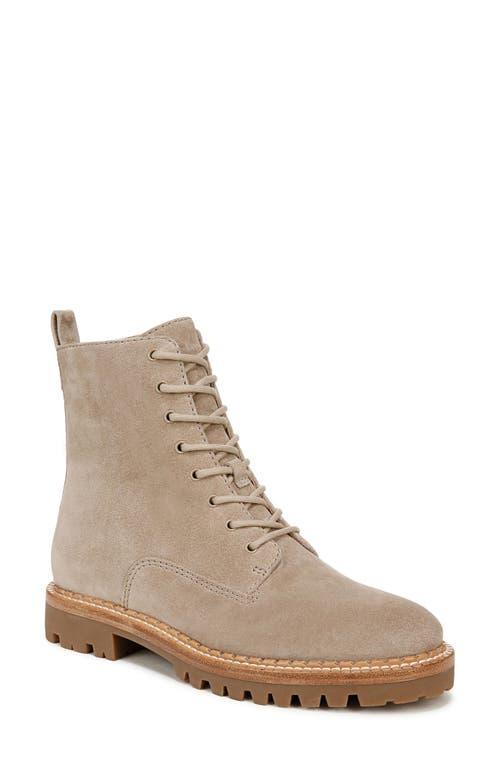 Cabria Lug Water Resistant Lace-up Boot In Dark Clay Beige Suede Product Image