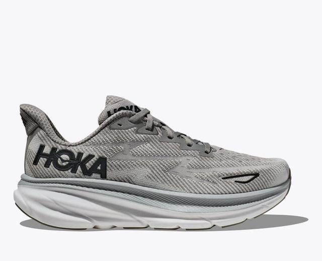 HOKA Mens Clifton 9 Shoes in Harbor Mist/Black, Size 7 W Product Image