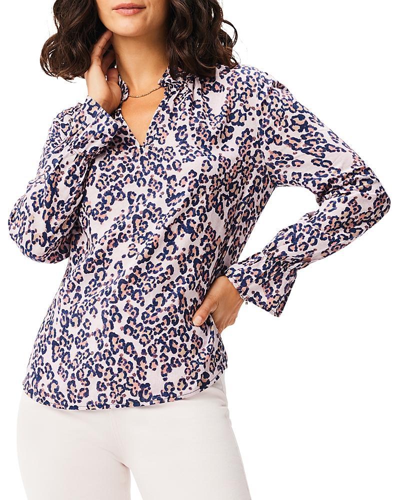 NIC+ZOE Safari Spot Top Multi) Women's Clothing Product Image