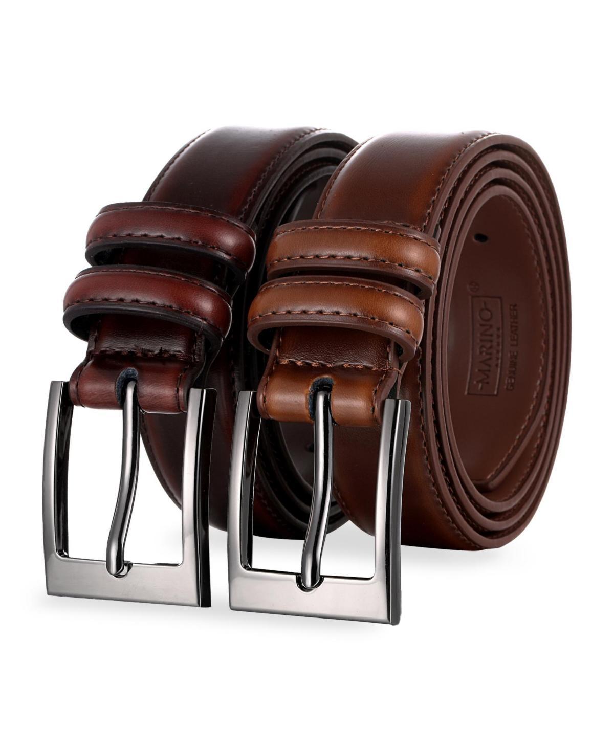 Mio Marino Mens Dual Loop Leather Belt, 2 pack Product Image