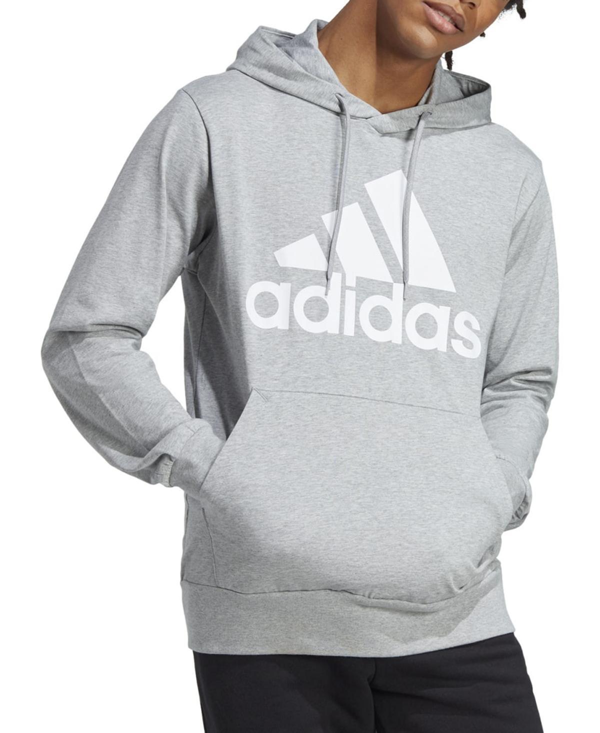 adidas Essentials Logo Hoodie White) Men's Clothing Product Image