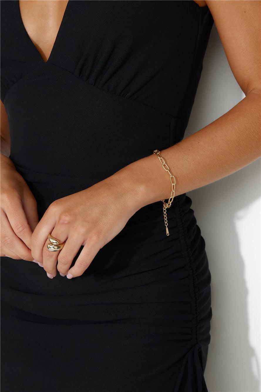 18k Gold Plated Chain Of Luxe Bracelet Gold Product Image