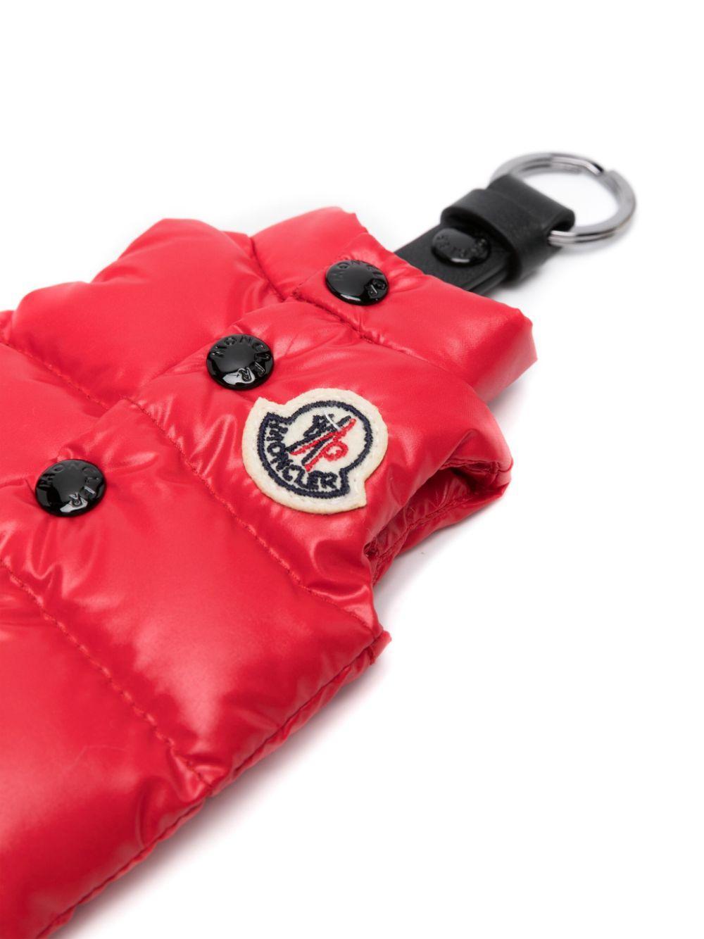 MONCLER Gilet-shaped Keyring In Red Product Image