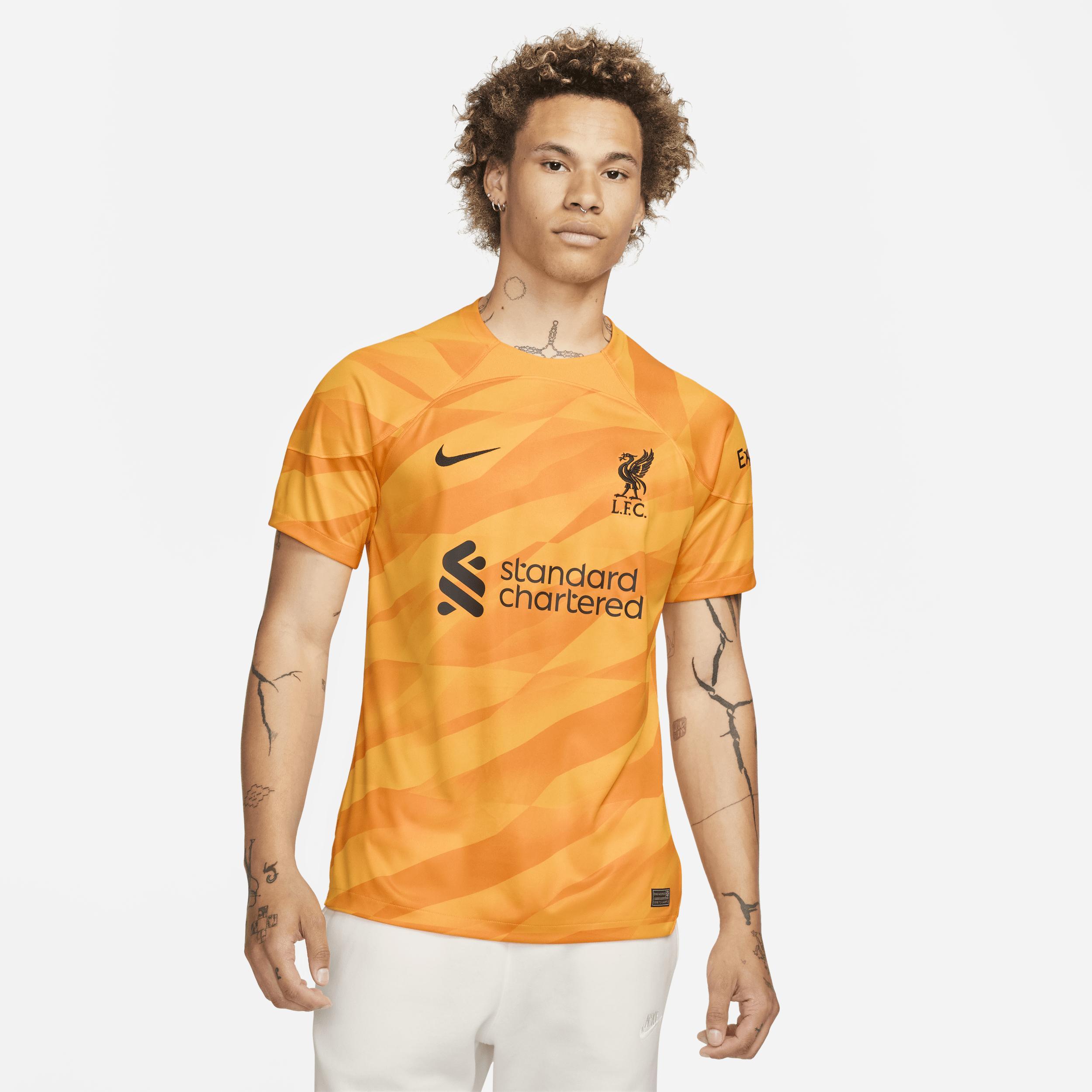 Mens Nike Yellow/Orange Liverpool 2023/24 Goalkeeper Replica Stadium Jersey Product Image