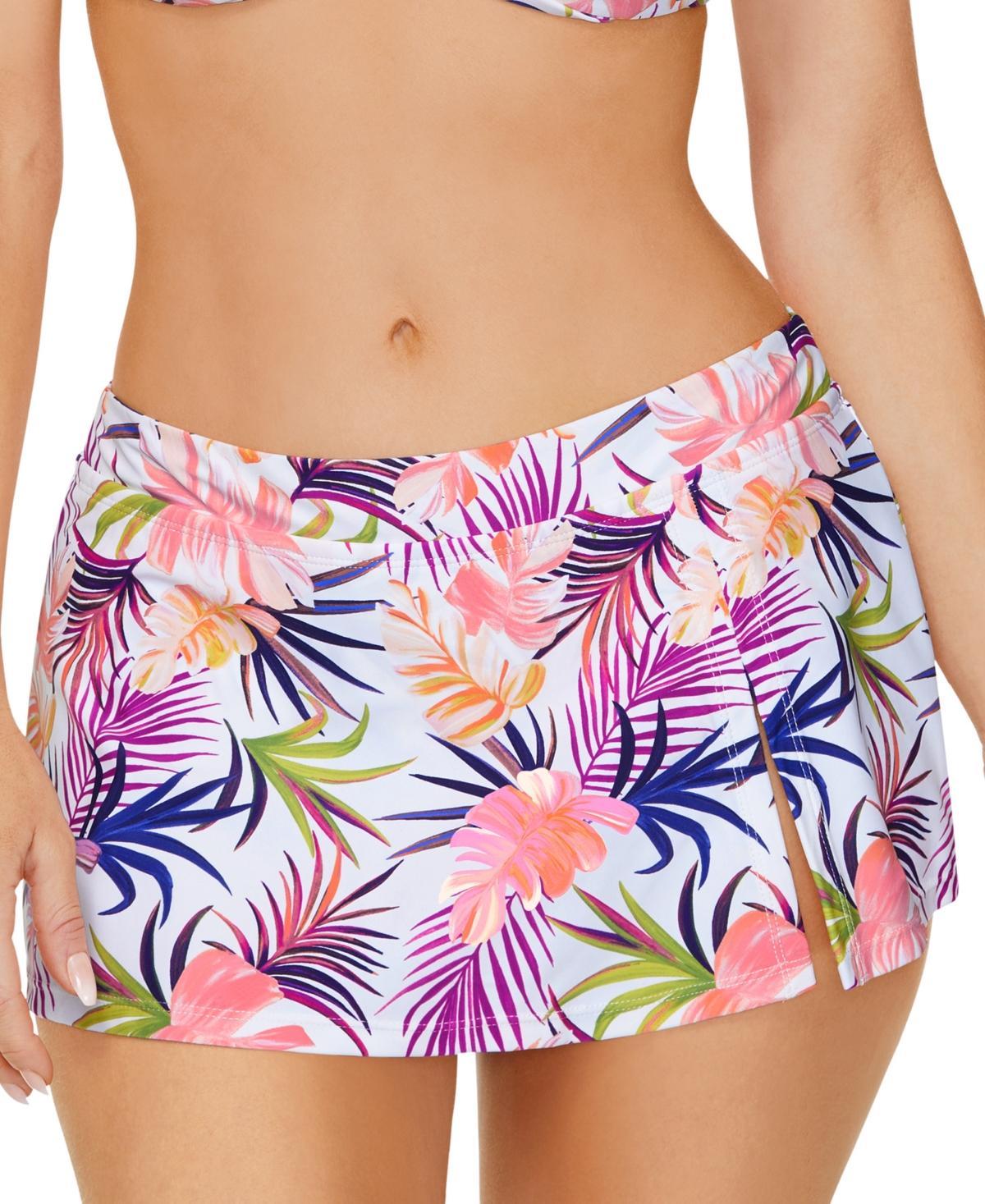 Island Escape Womens Lux Tropical-Print Swim Skirt, Created for Macys Product Image