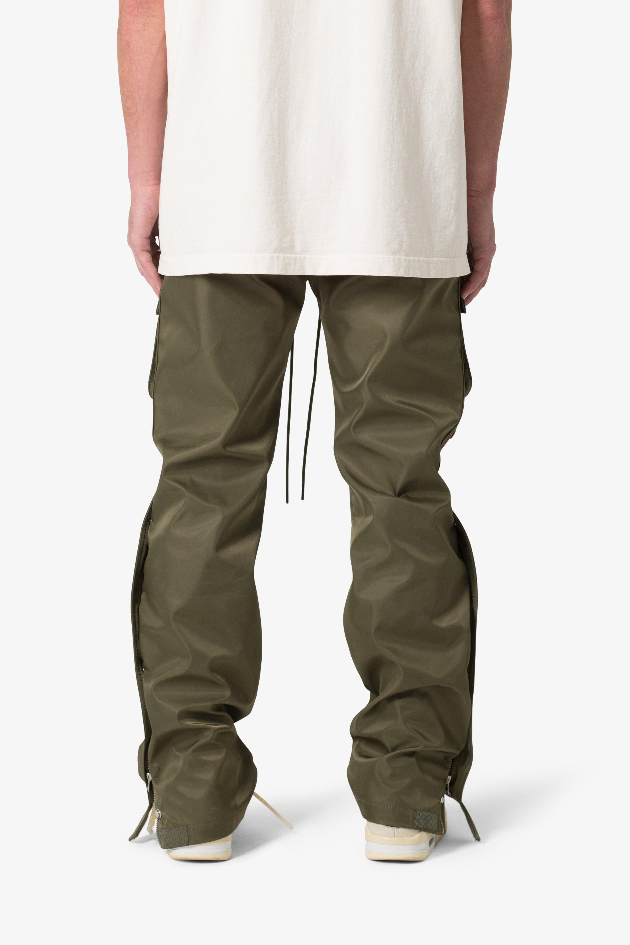 Snap Front Cargo Pants - Olive Product Image