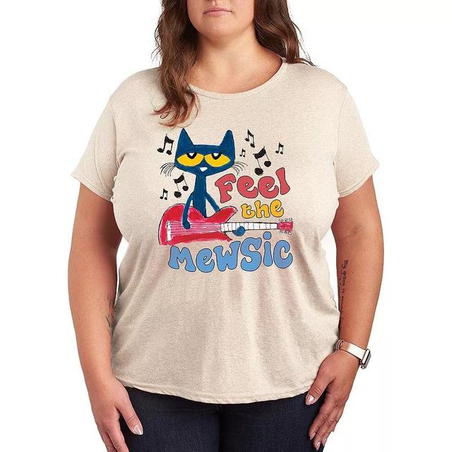 Plus Pete the Cat Feel The Mewsic Graphic Tee, Womens Product Image